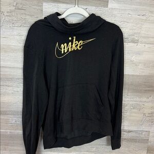 Nike Black Pullover with Gold Swoosh